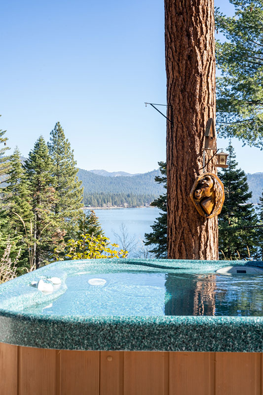 A ski lease with a hot tub and Lake Tahoe views.
